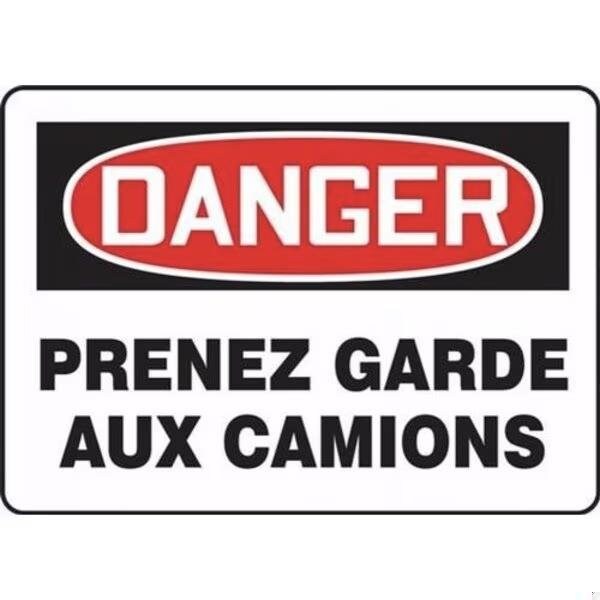 Accuform BILINGUAL FRENCH SIGN TRAFFIC FRMVHR003XL FRMVHR003XL - main
